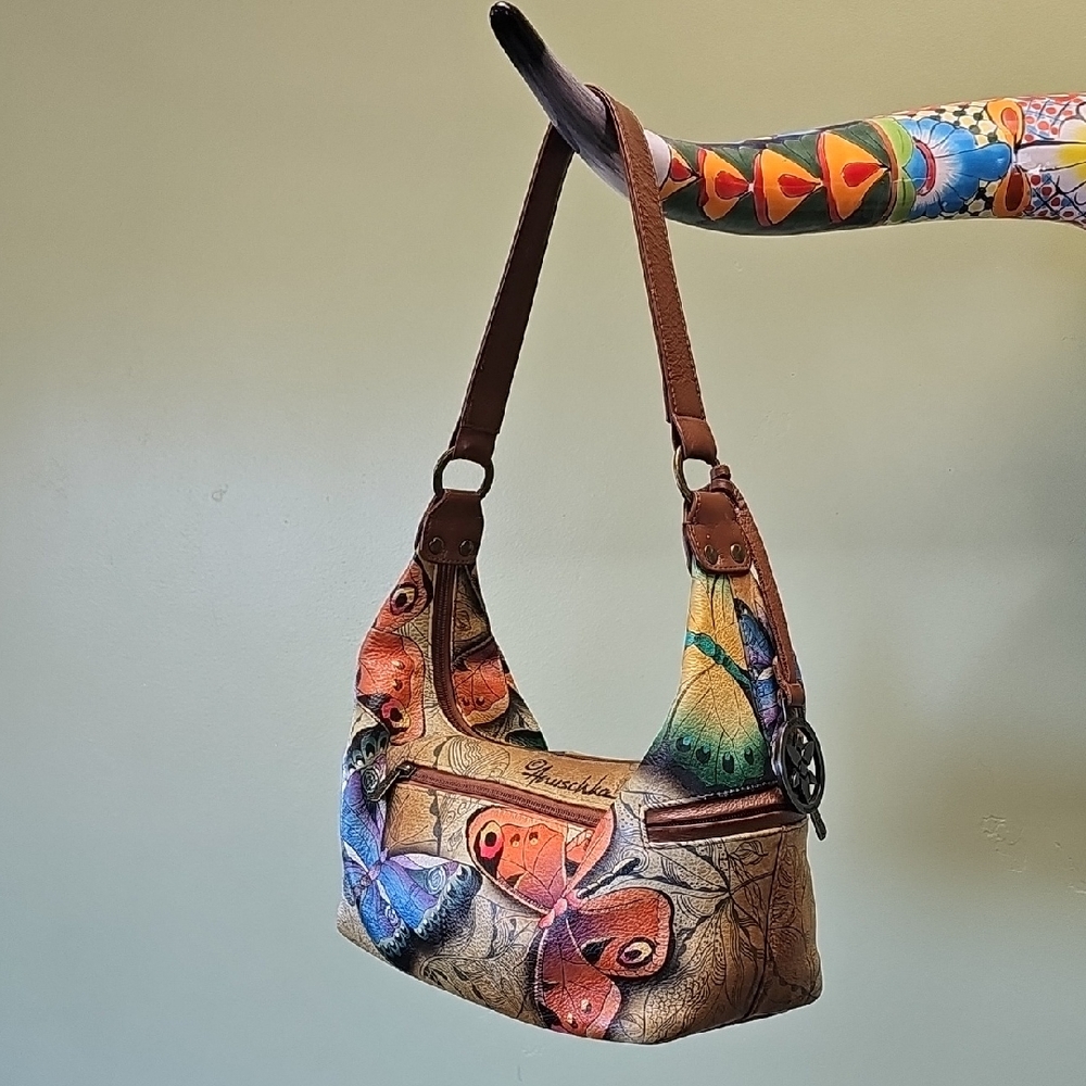 Anuschka Butterfly Hobo Bag